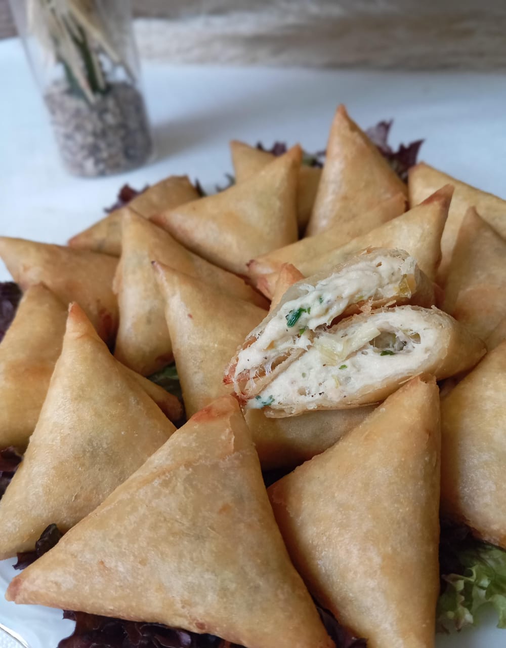 Briwate poulet crème de poireaux