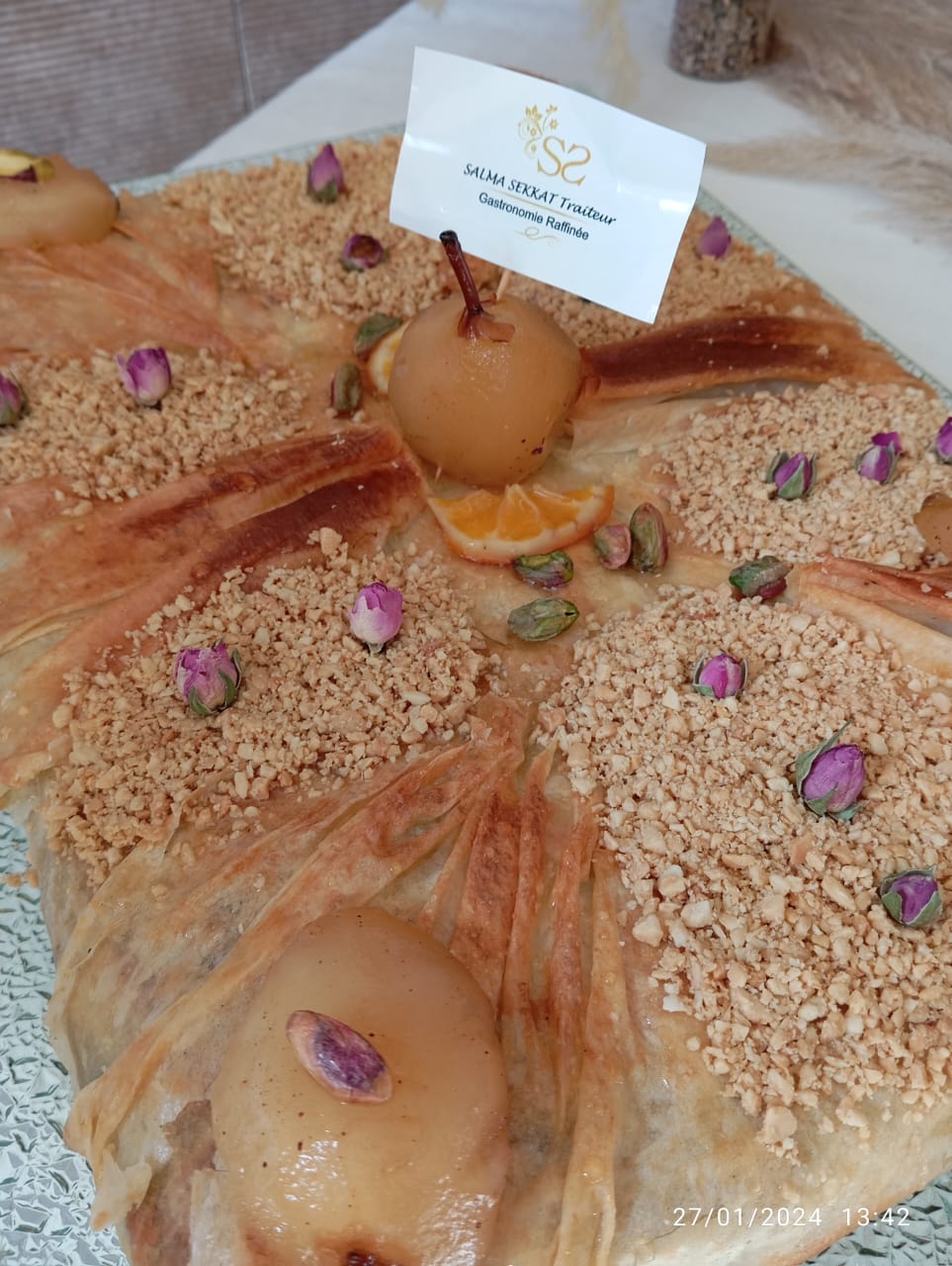 Pastilla poulet aux amandes (10 pers )